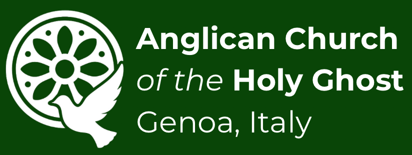 A rose window with a dove